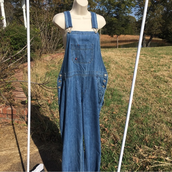 Dickies Denim - NWT Dickies Bib Denim Overalls Womens Relaxed Fit Straight Leg  Sz L  FB206MSB